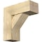 Ekena Millwork Traditional Block Rough Sawn Bracket w/ Offset Brace, Douglas Fir, 8"W x 20"D x 20"H BKT0806X20X20TRA05RDF - alternate 1